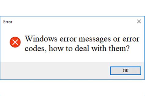 Windows Error Message or Error Codes, How to Deal with Them?