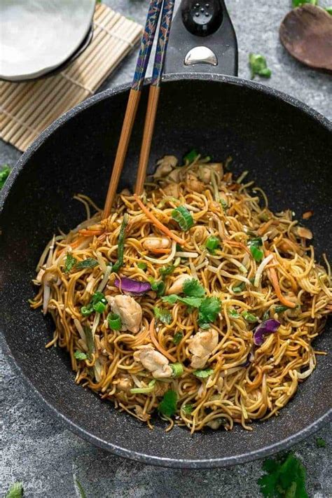 For this dish, i used mushrooms and rice noodles, but you can use any noodles you prefer. Chicken Chow Mein Noodles + Video