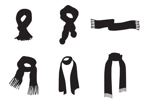scarf vector art icons  graphics