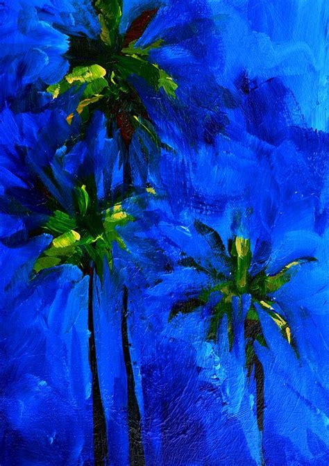 Palm Trees Abstract Painting By Patricia Awapara