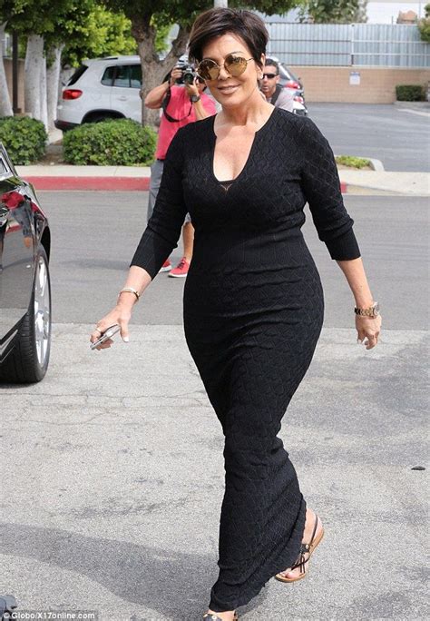Kris Jenner Showcases Her Curvy Derriere In A Skintight Black Dress
