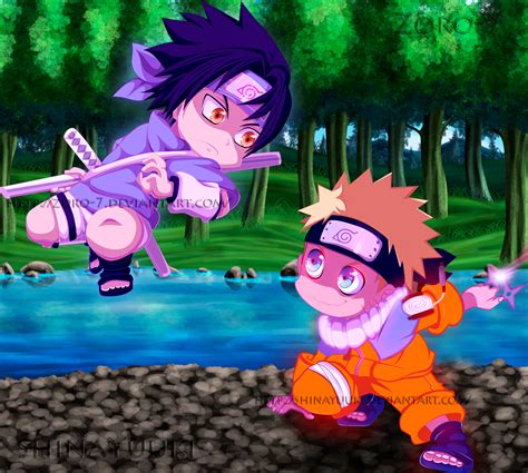 Naruto And Sasuke Chibi Collab By Shinayuuki On Deviantart