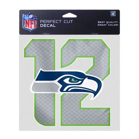 Nfl Seattle Seahawks 12th Man Logo 4 X 4 Perfect Cut Color Decal Ebay