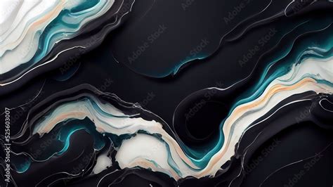 Abstract 4k Wallpaper Liquid Fluid Black Dark Marble Obsidian With