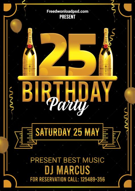 Birthday Party Flyer Templates Free