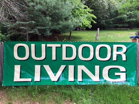 Outdoor Living Large Vinyl Banner Sign To Hang At Your Backyard Party