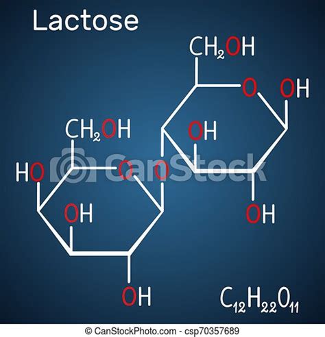 Lactose Milk Sugar Molecule It Is A Disaccharide Structural Chemical