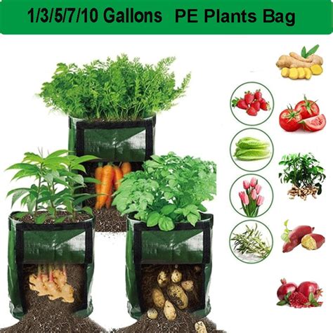 135710 Gallons Pe Plants Bag Garden Bag With Handles Uv Protection