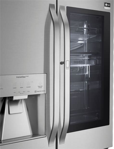 Best Buy Lg Studio Cu Ft French Instaview Door In Door Counter Depth Refrigerator With