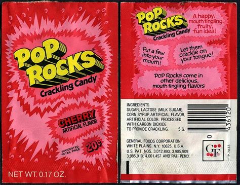Pop Rocks Cherry Flavor 20 Cent Pack General Foods 1970s