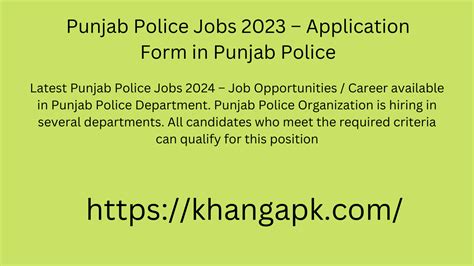 Punjab Police Jobs 2023 Khan G Apk