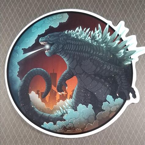 Godzilla King Of Monsters 5 Inch Vinyl Sticker And Kaiju Etsy