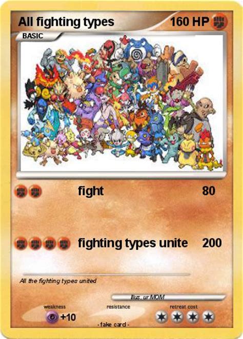 Pokémon All Fighting Types Fight My Pokemon Card