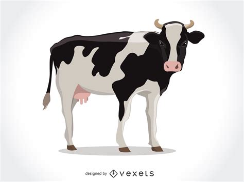 Isolated Cow Illustration Vector Download