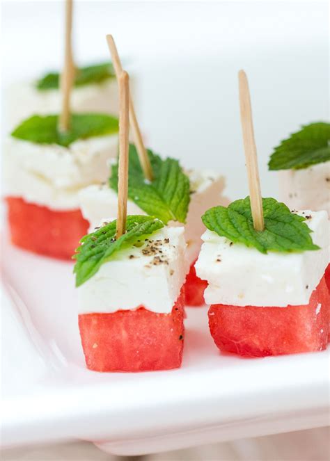 Healthy Appetizers For The Summer Watermelon Feta Skewers Summer