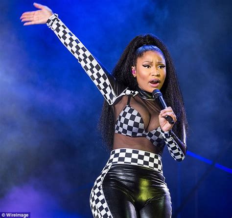 Nicki Minaj Displays Extreme Cleavage In Sheer Top For Risqué Live Show