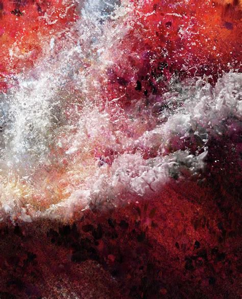 Abstract Artwork Fury Of The Red Seas By Georgiana Romanovna Abstract