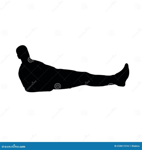 A Man Lying Down Silhouette Vector Stock Vector Illustration Of