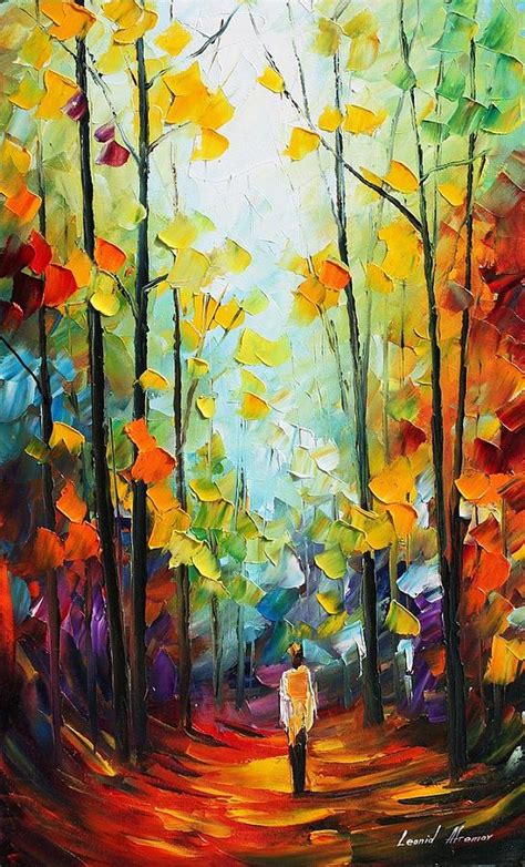 Fall Forest Painting By Leonid Afremov