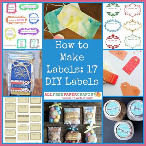 A blog with diy tutorials, graphic design resources, and inspiration from graphic designer jessica jones. How to Make Labels: 17 DIY Labels | AllFreePaperCrafts.com