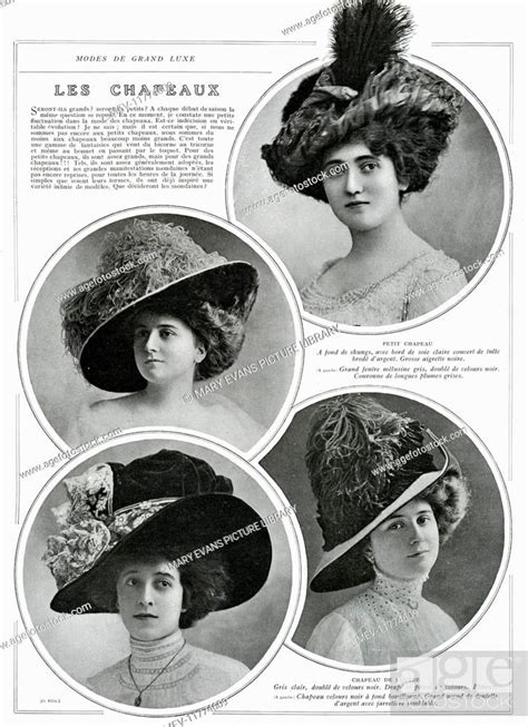 womens hats were an essential part of fashion in edwardian times with hair worn high and hats