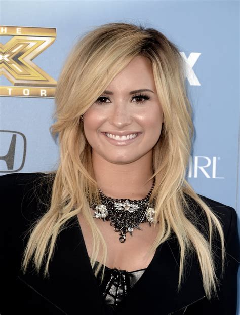 Long And Blond With Dark Roots Demi Lovato Hair Pictures Popsugar