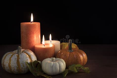 Autumn Candle Still Life Stock Image Image Of Holiday 78515651