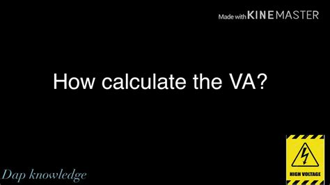How calculate the VA? - YouTube