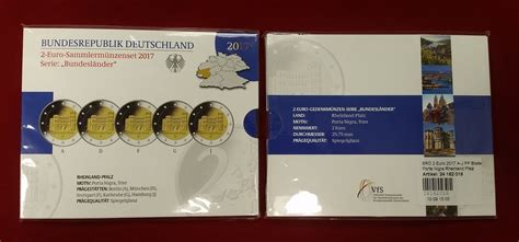 Bundesrepublik Deutschland 2 Euro Gedenkmünzenset 2017 Rheinland Pfalz