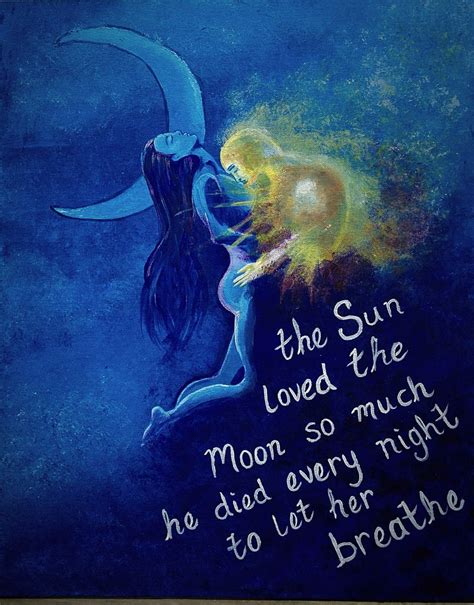The Sun Loved The Moon Acrylic Painting On Canvas