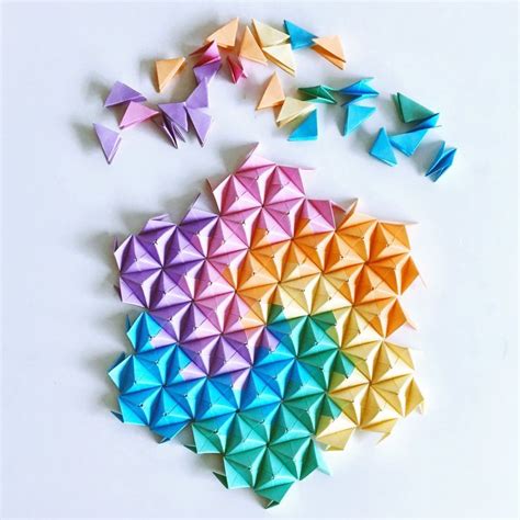 Geometric Origami Wall Art Modular Origami Art Origami Art Etsy Uk