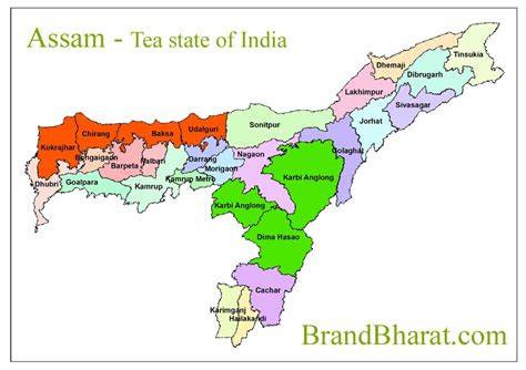 Assam Districts Of Assam Map Political