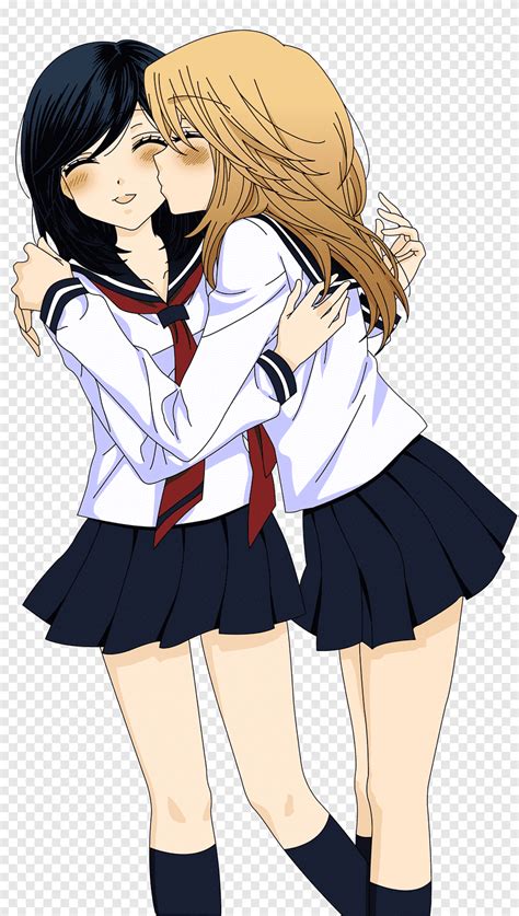 Free Download Yuri Girl Friends Anime Girlfriend Fan Art Yuri On Ice Black Hair Manga Png
