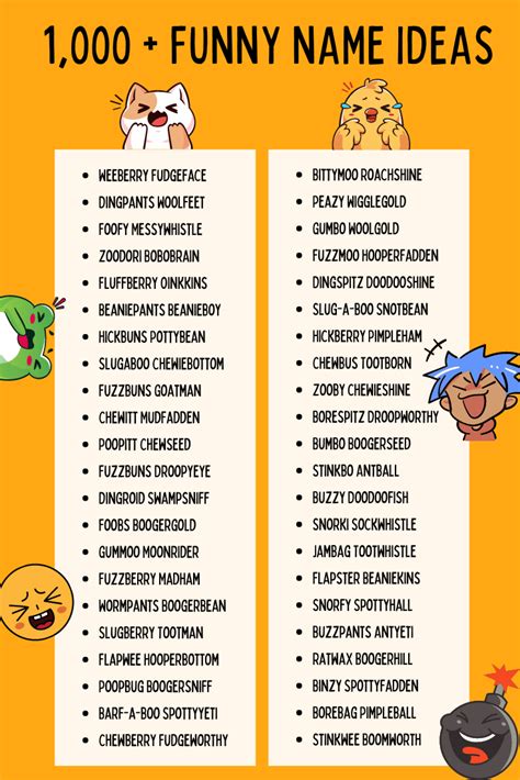 Funny Name Generator 1000 Funny Names 🤣 Imagine Forest Funny Name