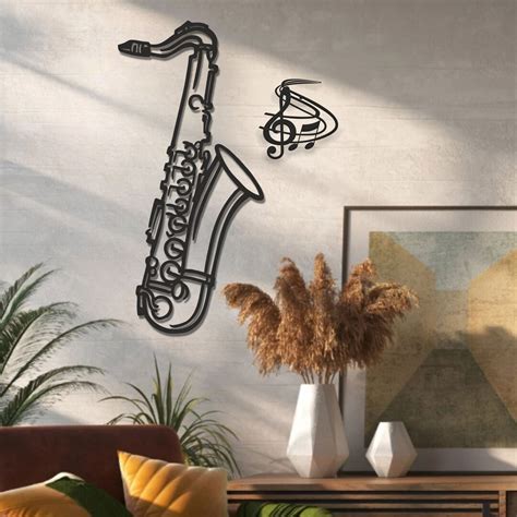 Saxophone Metal Wall Art Jazz Instrument Saxophone Metal Wall Etsy