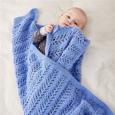 Ravelry Lacy Knit Baby Blanket Pattern By Yarnspirations Design Studio