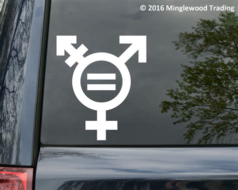 Transgender Equality Symbol Sign Vinyl Decal Sticker 5 X 425 Gender