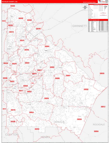 Dekalb County Ga Zip Code Maps Red Line