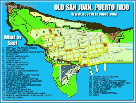 The Caribbean Guide Old San Juan Map Gambaran