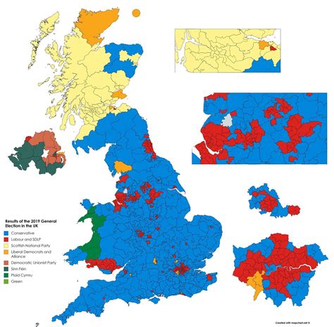 2019 Uk General Election Results Mapporn