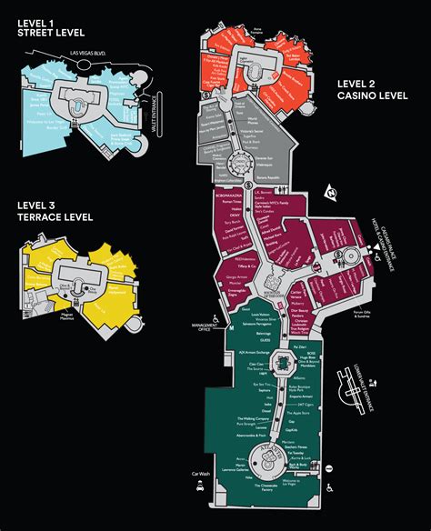 Mall Map For The Forum Shops At Caesars Palace® A Shopping Center In