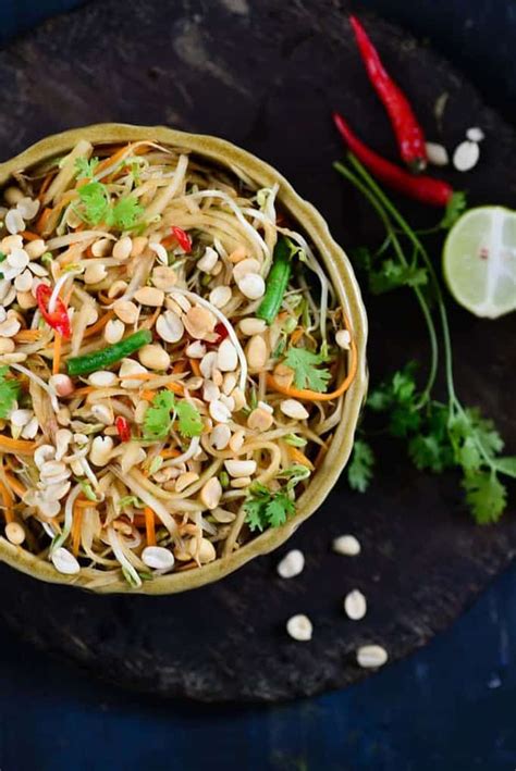 Spicy Thai Green Papaya Salad Recipe How To Make Spicy Thai Green