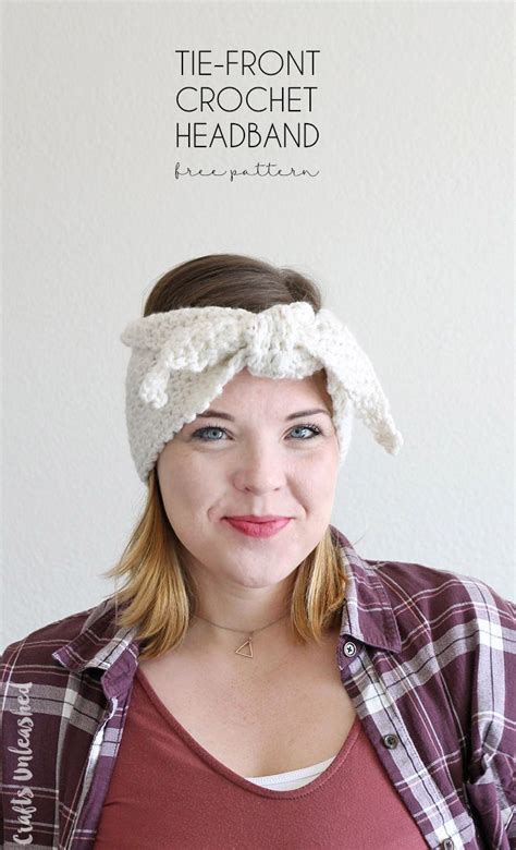 Free Crochet Headband Pattern Tie Front Style Consumer Crafts