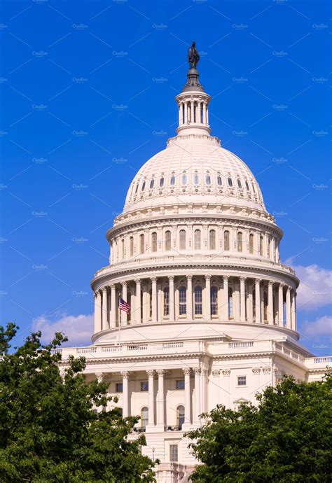 Dome Of Us Capitol Washington Dc Stock Photo Containing America And
