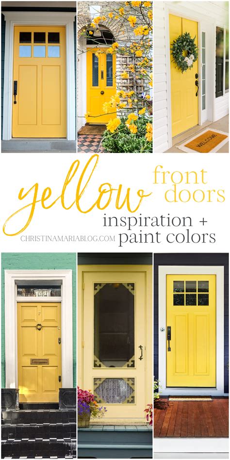 The Cheeriest Color A Yellow Front Door Is Welcoming Vibrant And