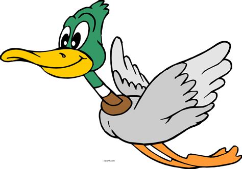 Download Cartoon Duck Flying Png Clipartkey