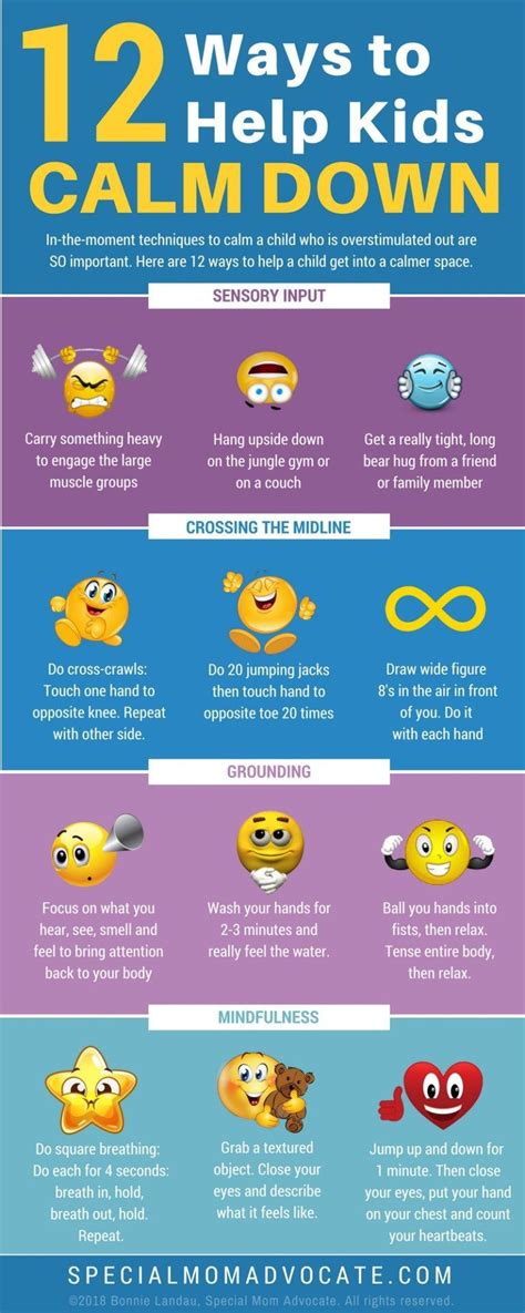 Infographic 12 Ways To Help Kids Calm Down Artofit