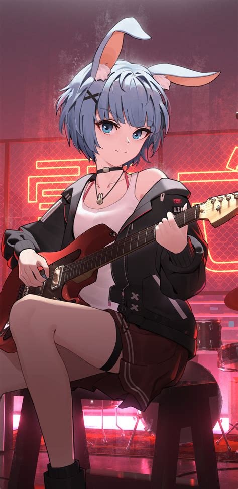 1440x2960 Anime Girl With Guitar 5k Samsung Galaxy Note 98 S9s8s8
