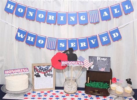 A swath of creative memorial service ideas to help you personalize a funeral or life celebration. Veterans Day banner - Veterans Day banners - Veterans Day decor - Memorial Day banner - happy ...