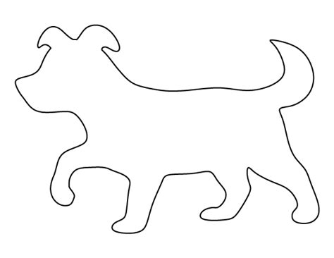 Printable Puppy Template Dog Outline Dog Template Stencils Printables